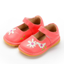 Wassermelone Red Baby Squeaky Schuhe Handgefertigte Blumenschuhe